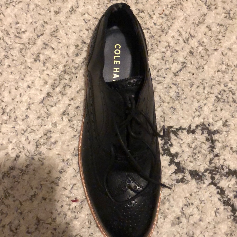 Cole Haan black shoes men's 8 free shipping